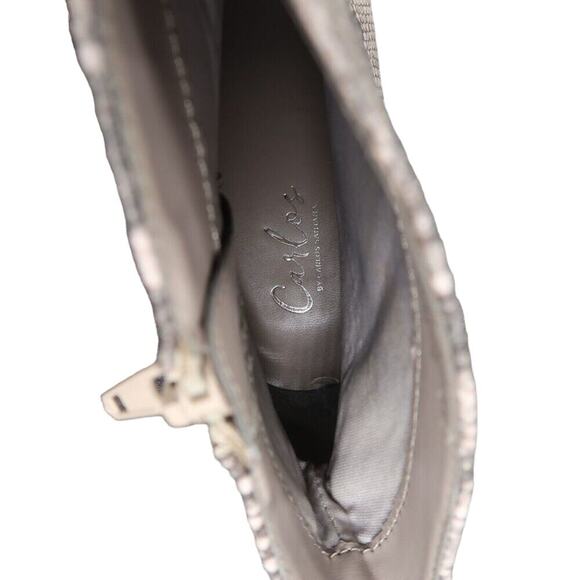 Carlos Santana Shoes Womens 8.5 Booties Fashion Block Heel Snake Print Point Toe - Picture 8 of 13